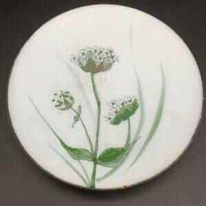 Modernist De Passille Silvestre Floral Enamel Trinket Dish